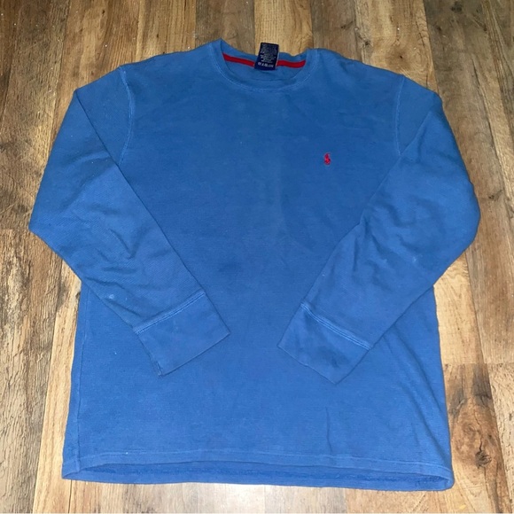 Polo by Ralph Lauren Blue Long Sleeve Tee vintage - Picture 3 of 5